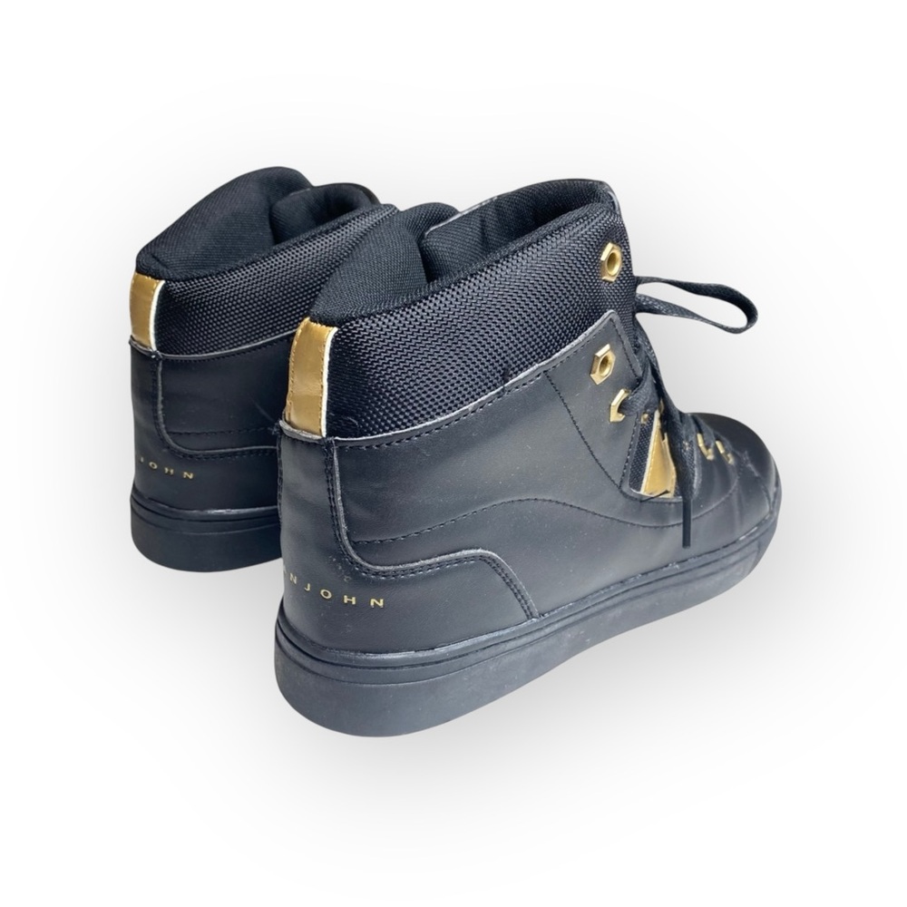 Sean John ᯾ Men’s Shoes Hardlined High Top Sneakers ᯾ Black + Gold ᯾ 8M EUR 41 - Picture 3 of 16